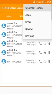 Hello Card Dialer android App screenshot 3