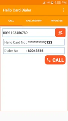 Hello Card Dialer android App screenshot 4