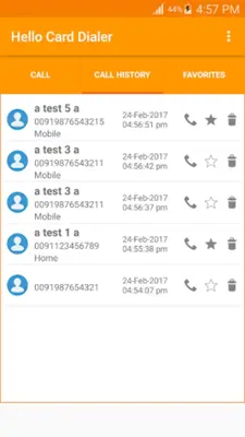 Hello Card Dialer android App screenshot 7